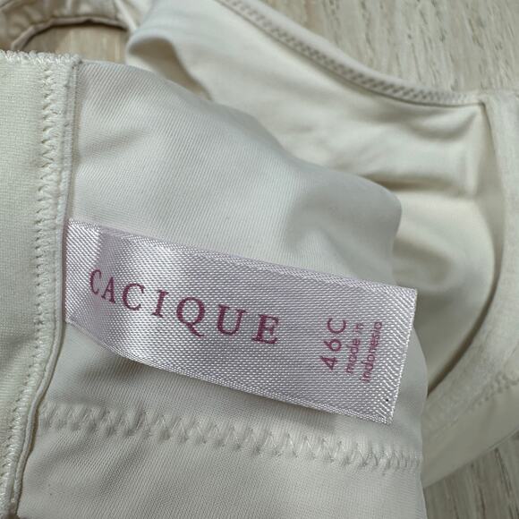 Cacique by Lane Bryant Cream Lightly Lined Full Coverage Underwire Bra 46C - Picture 9 of 13